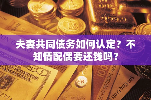 北京夫妻共同债务如何认定？不知情配偶要还钱吗？