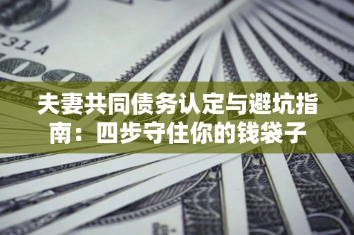 北京夫妻共同债务认定与避坑指南：四步守住你的钱袋子